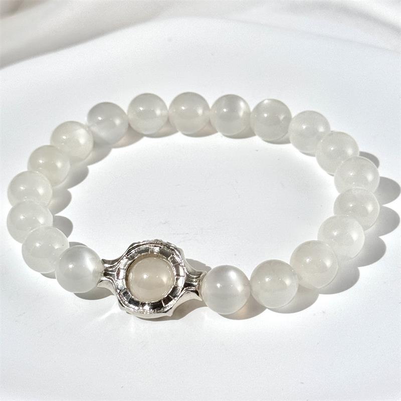 Bracelet En Perles De Pierre De Lune