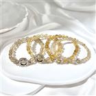 Golden Rutilated Quartz Beaded Bracelet
