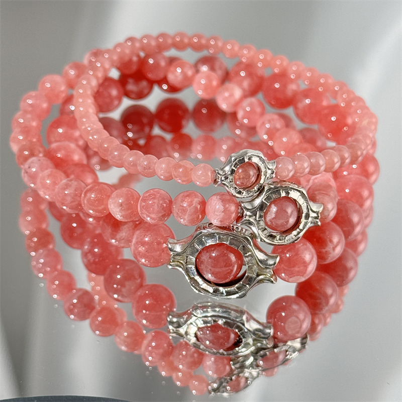 Bracelet En Perles De Rhodochrosite