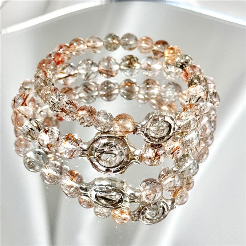 Ice-type Super Seven Rutilated Quartz Bracelet