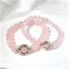 Bracelet En Quartz Rose De Madagascar