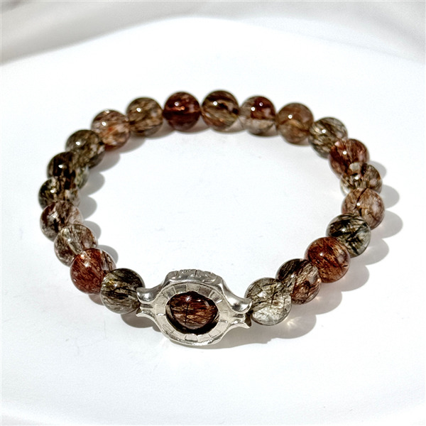 Ice-type Super Seven Rutilated Quartz Bracelet