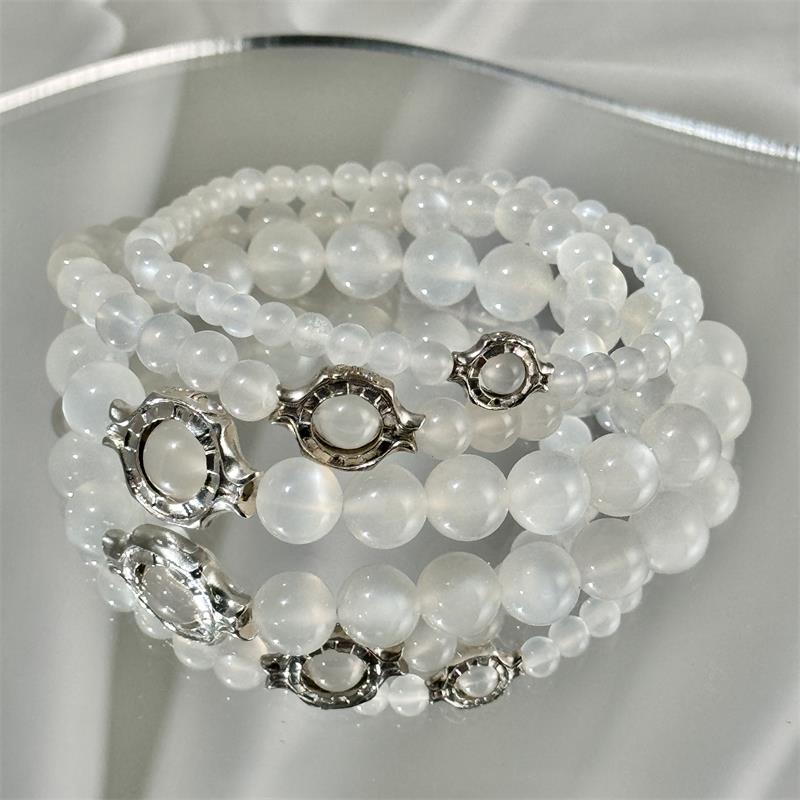 Bracelet En Perles De Pierre De Lune