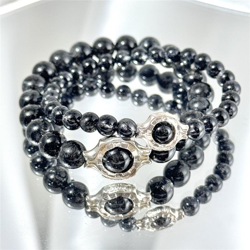 Black Rutilated Quartz Bracelet