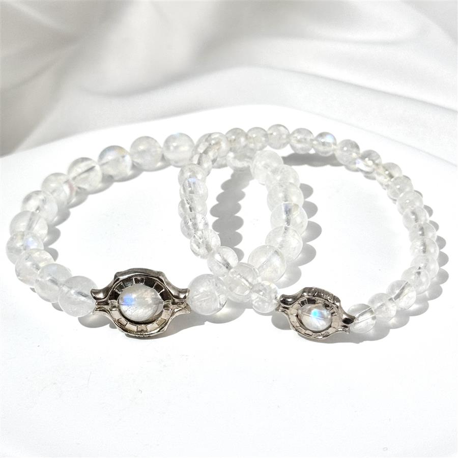 Glassy Blue Moonstone Bracelet
