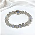 Bracelet En Perles De Pierre De Lune Grise