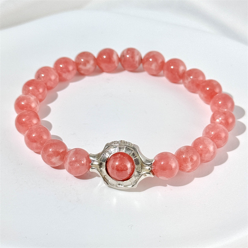 Bracelet En Perles De Rhodochrosite