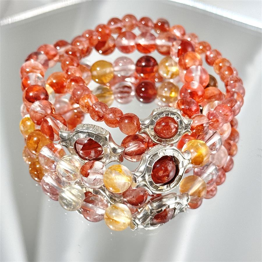 Red Hematoid Quartz Bracelet
