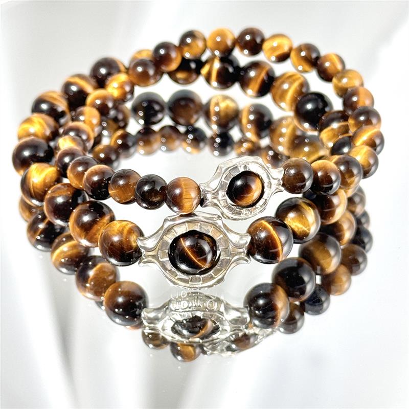 Bracelet En Œil De Tigre Doré