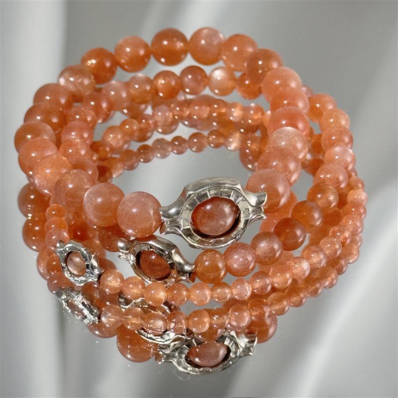 Bracelet Pierre De Lune Orange