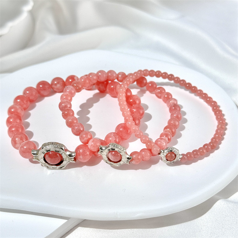 Bracelet En Perles De Rhodochrosite