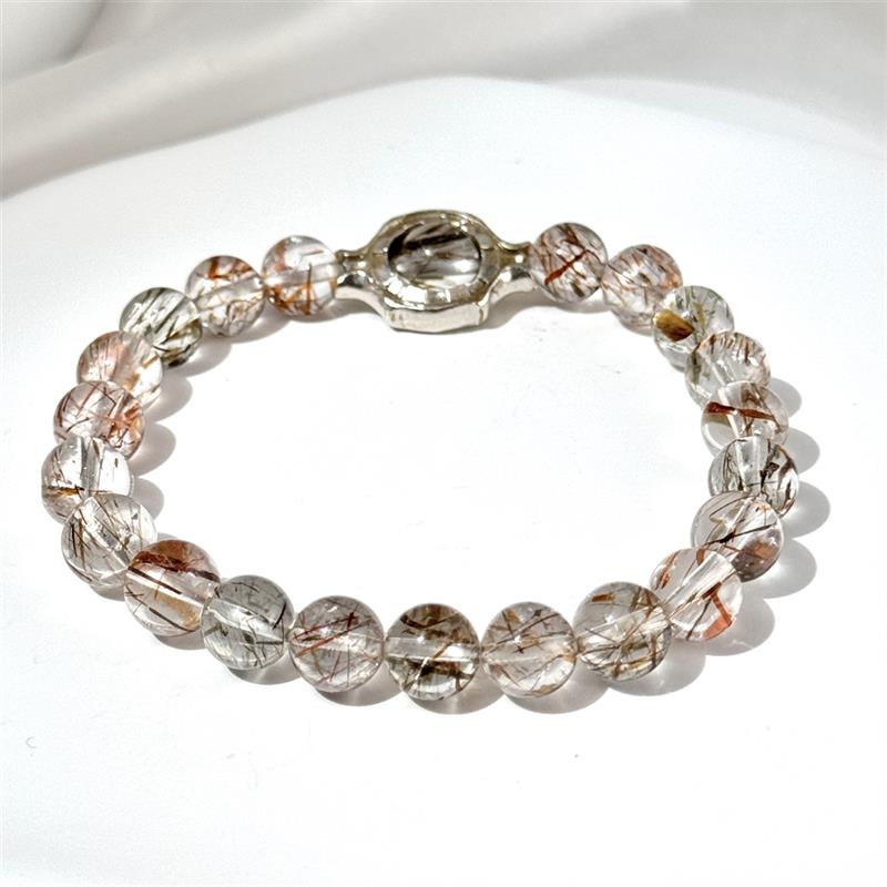 Ice-type Super Seven Rutilated Quartz Bracelet