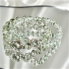 Layered Green Phantom Quartz Bracelet