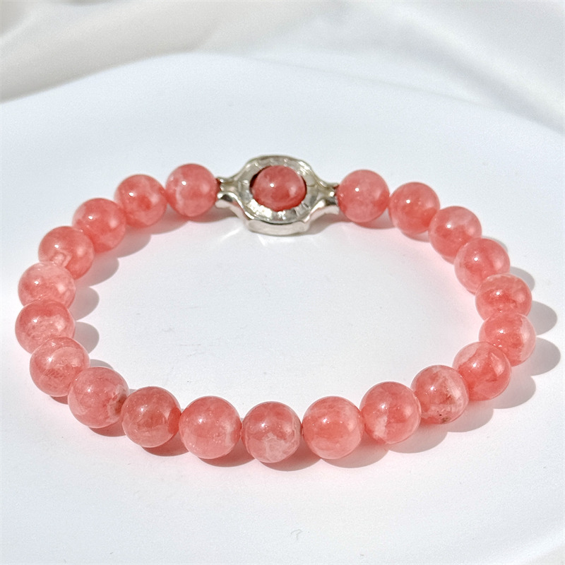 Bracelet En Perles De Rhodochrosite
